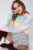 BiBi Tie Dye French Terry Cowl Neck Top - Trendsi - Flyclothing LLC
