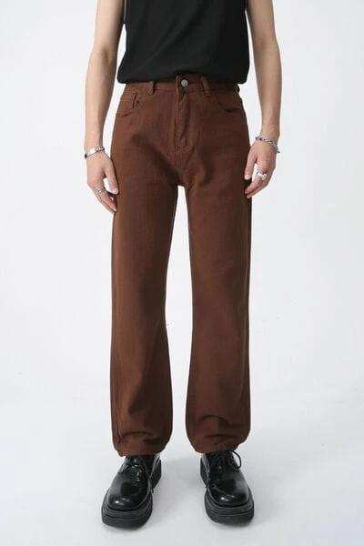 Mid Rise Jeans with Pockets - Trendsi - Flyclothing LLC