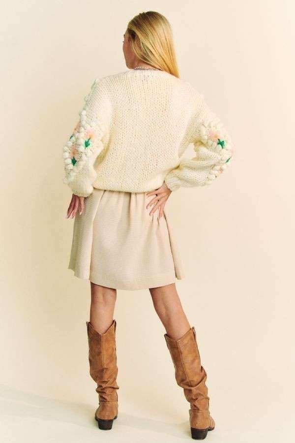 Davi & Dani Floral Pattern Button Down Cardigan - Trendsi - Flyclothing LLC