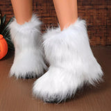 Faux Fur Winter Boots - Trendsi - Flyclothing LLC