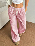 Drawstring Striped Wide Leg Pants - Trendsi - Flyclothing LLC