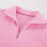 Quarter Zip Long Sleeve Sweatshirt - Trendsi - Flyclothing LLC