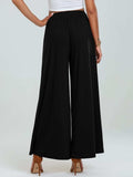 Pocketed Elastic Waist Wide Leg Pants - Trendsi - Flyclothing LLC