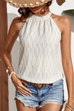 Lace Detail Grecian Neck Tank - Trendsi - Flyclothing LLC