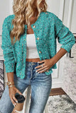 Confetti Button Up Long Sleeve Cardigan - Trendsi - Flyclothing LLC