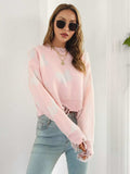 Distressed Butterfly Cropped Sweater - Trendsi - Flyclothing LLC