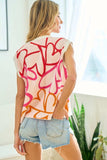 First Love Full Size Multicolor Heart Pattern Knitted Vest - Trendsi - Flyclothing LLC