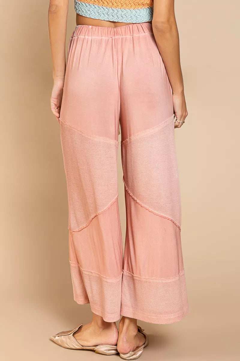 POL Elastic Waistband Wide Leg Pants with Drawstring - Trendsi - Flyclothing LLC