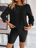 Ivy Lane Round Neck Long Sleeve Sweatshirt - Trendsi - Flyclothing LLC