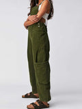Pocketed Wide Strap Denim Overalls - Trendsi - Flyclothing LLC