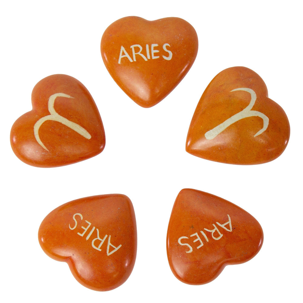 Zodiac Soapstone Hearts, Pack of 5: ARIES - SMOLArt - Flyclothing LLC