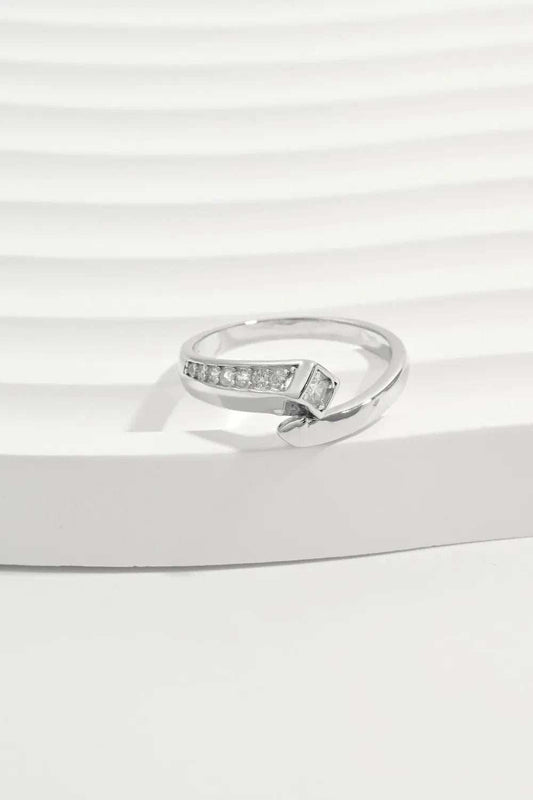 925 Sterling Silver Inlaid Zircon Ring - Trendsi - Flyclothing LLC