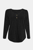 V-Neck Long Sleeve Blouse - Trendsi - Flyclothing LLC