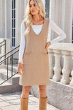 Lovelet Pocketed V-Neck Mini Sweater Overall Dress - Trendsi - Flyclothing LLC