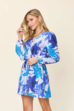 Double Take Full Size Floral Long Sleeve Romper with Pockets - Trendsi - Flyclothing LLC