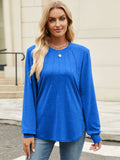 Round Neck Long Sleeve T-Shirt - Trendsi - Flyclothing LLC