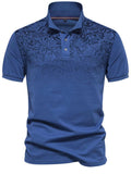 Men's Printed Collared Neck Short Sleeve Polo - Trendsi - Flyclothing LLC