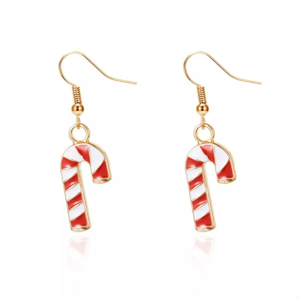 Christmas Candy Cane Earrings - Trendsi - Flyclothing LLC
