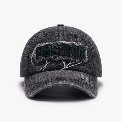 Letter Adjustable Cotton Baseball Cap - Trendsi - Flyclothing LLC
