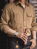 Men's Button Down Long Sleeve Shirt with Chest Pockets - Trendsi - Flyclothing LLC