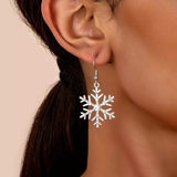 Christmas Snowflake Dangle Earrings - Trendsi - Flyclothing LLC