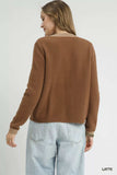 Umgee Two-Tone Button Front Cardigan - Trendsi - Flyclothing LLC