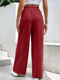 High Waist Wide Leg Pants with Pockets - Trendsi - Flyclothing LLC
