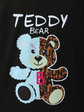 Children's Teddy Bear Round Neck Top and Pants Set - Trendsi - Flyclothing LLC