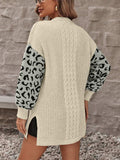 Pocketed Leopard Open Front Cardigan - Trendsi - Flyclothing LLC