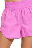 Zenana Windbreaker Smocked Waistband Running Shorts - Trendsi - Flyclothing LLC