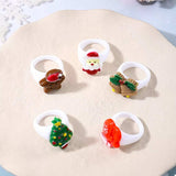 5 Piece Christmas-Themed Rings - Trendsi - Flyclothing LLC
