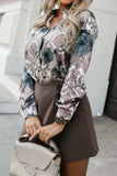 Printed Collared Neck Long Sleeve Shirt - Trendsi - Flyclothing LLC