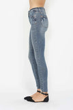 Judy Blue Full Size Tummy Control Vintage Wash Hem Destroy Skinny Jeans - Trendsi - Flyclothing LLC