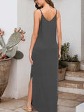 Slit Scoop Neck Sleeveless Dress - Trendsi - Flyclothing LLC