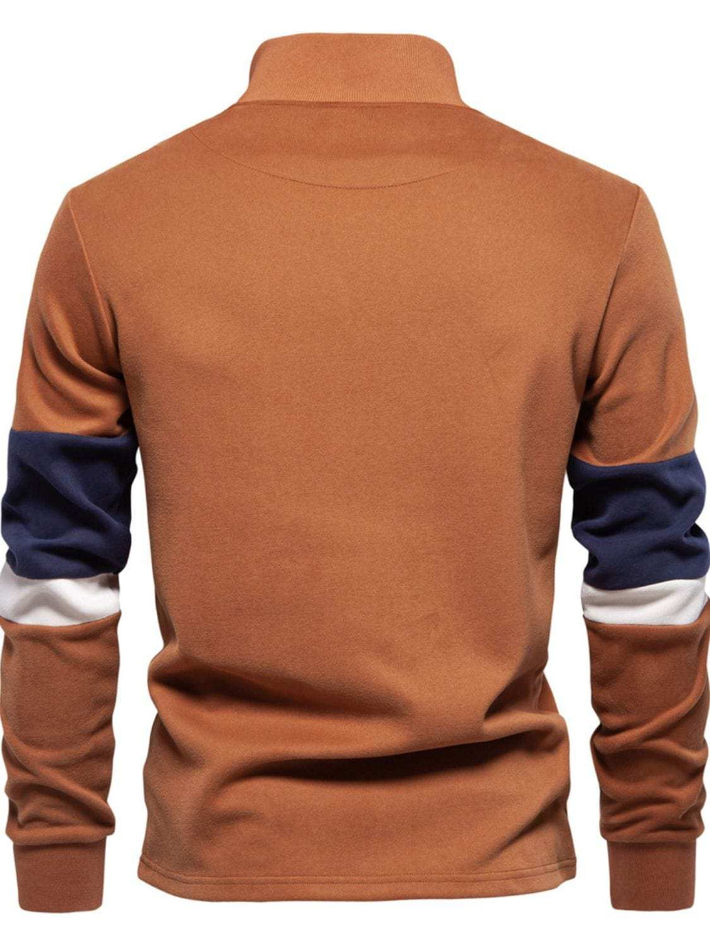 Men's Color Block Long Sleeve Polo - Trendsi - Flyclothing LLC