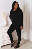Basic Bae Bamboo Full Size V-Neck Long Sleeve Top and Pants Lounge Set - ShopBasicbae - Flyclothing LLC