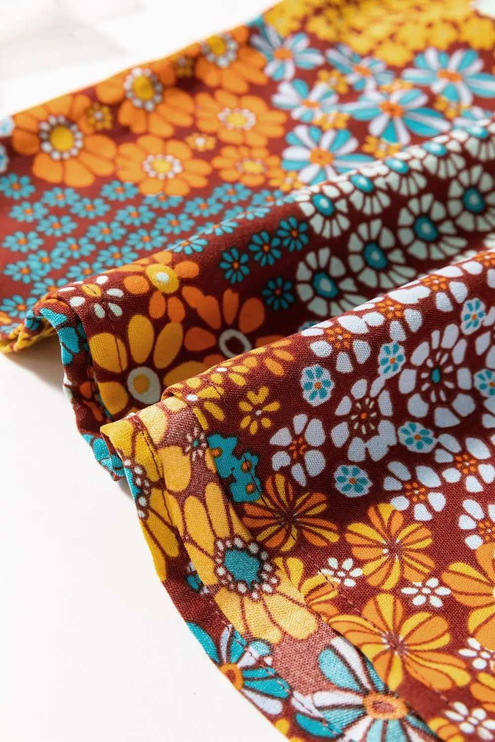 Floral Crisscross Strap Wide Leg Overalls - Trendsi - Flyclothing LLC