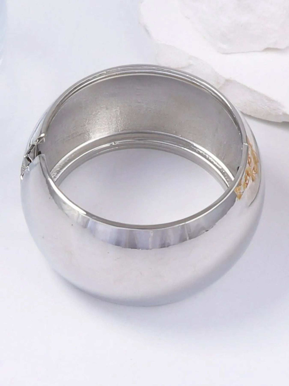 Zinc Alloy Wide Band Cuff Bracelet - Trendsi - Flyclothing LLC