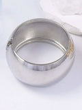 Zinc Alloy Wide Band Cuff Bracelet - Trendsi - Flyclothing LLC