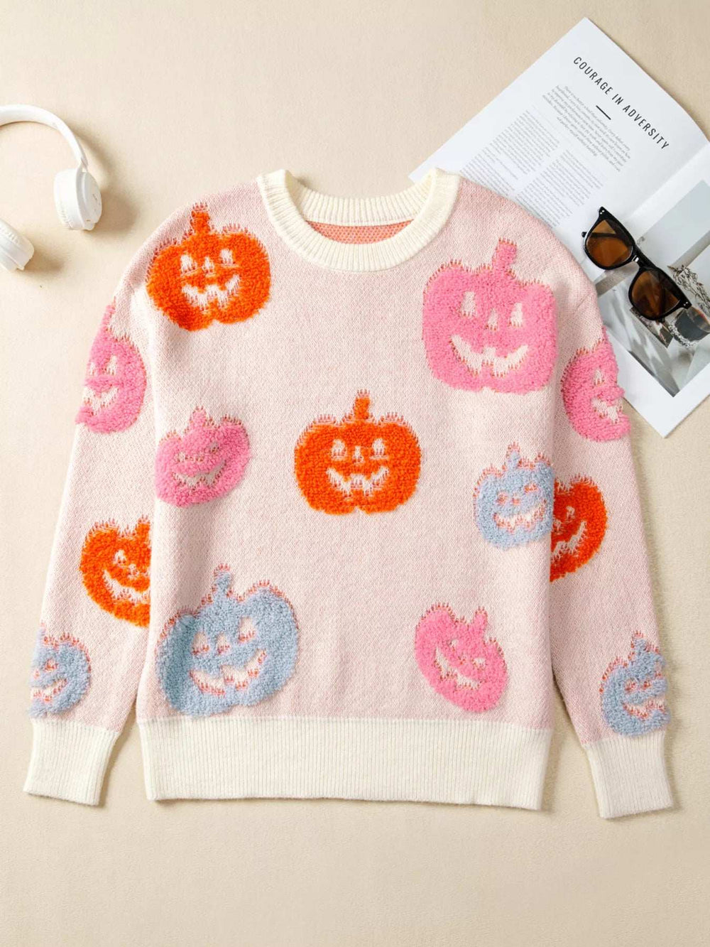 Halloween Cute Pumpkin Pattern Sweater - Trendsi - Flyclothing LLC