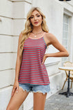 Florira Contrast Striped Round Neck Cami - Trendsi - Flyclothing LLC