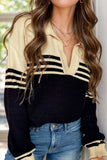 Johnny Collar Long Sleeve Sweater - Trendsi - Flyclothing LLC