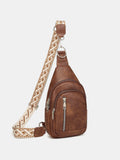 PU Leather Crossbody Bag with Two Detachable Strap - Trendsi - Flyclothing LLC