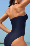 Crisscross Halter Neck One-Piece Swimwear - Trendsi - Flyclothing LLC