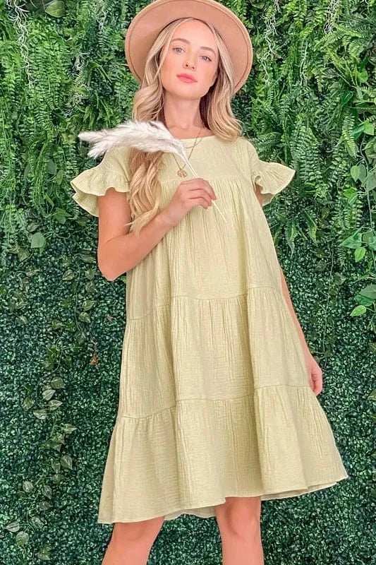 And The Why Cotton Gauze Baby Doll Casual Dress - Trendsi - Flyclothing LLC