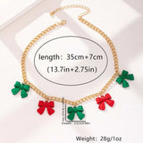 Bow Charm Chain Necklace - Trendsi - Flyclothing LLC