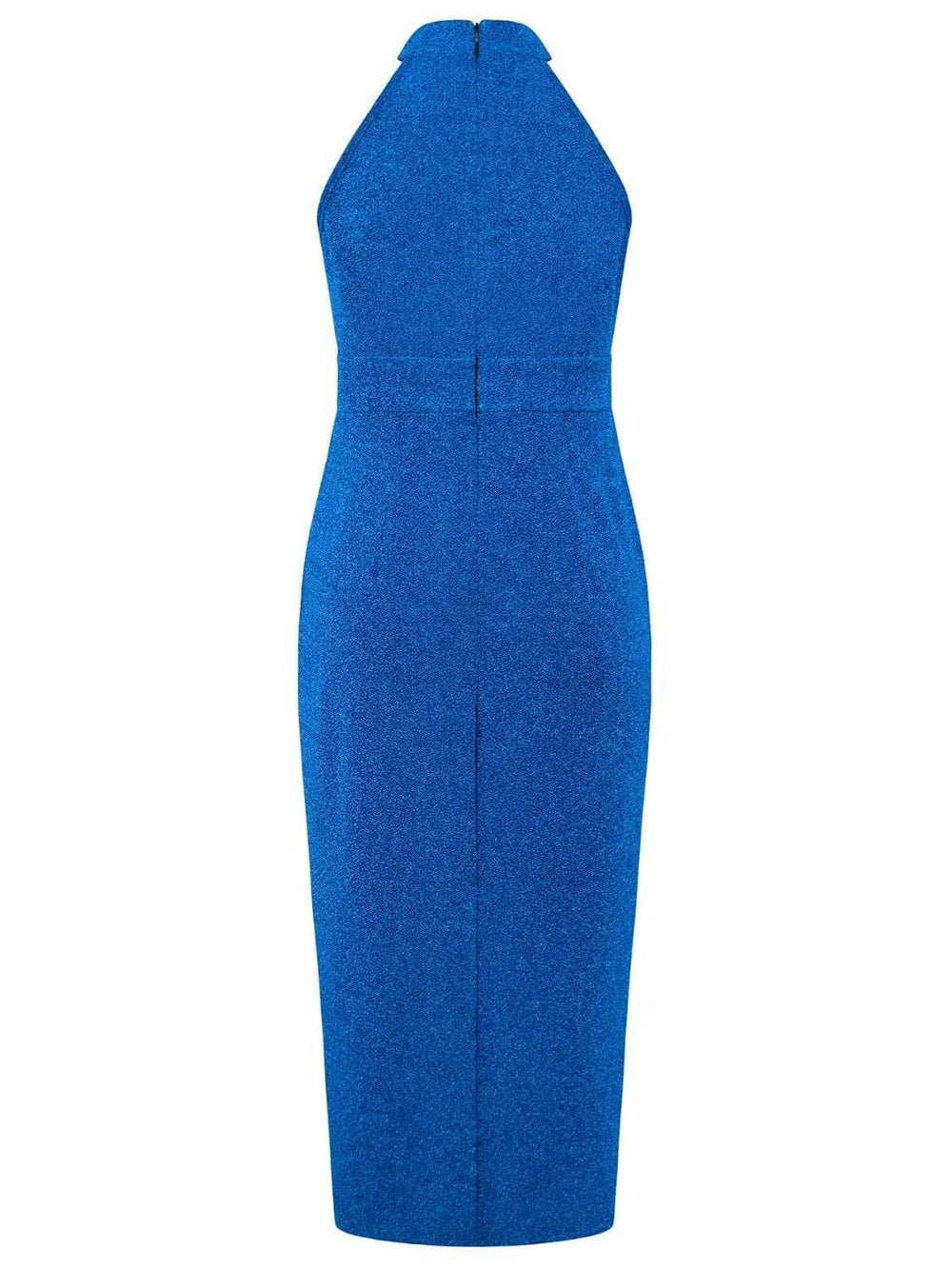 Slit Ruched Mock Neck Sleeveless Dress - Trendsi - Flyclothing LLC