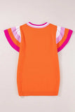 Color Block Round Neck Knit Top - Trendsi - Flyclothing LLC