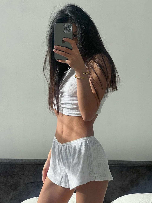 Square Neck Cami and Shorts Set - Trendsi - Flyclothing LLC