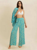 Open Front Printed Top and Pants Set - Trendsi - Flyclothing LLC